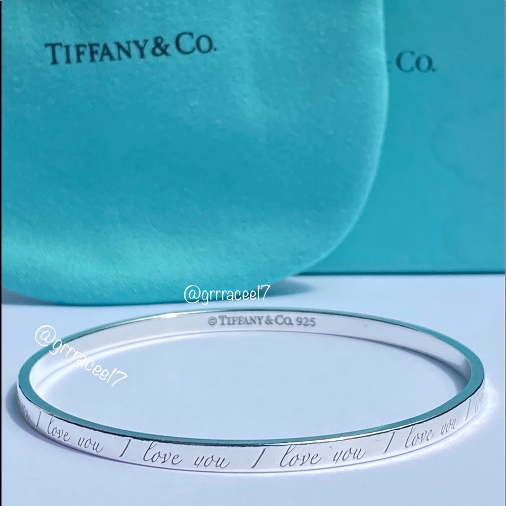 AUTH Rare Retired Tiffany & Co. “I Love You” notes bangle bracelet 🎶✨